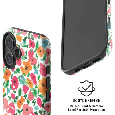 Bouffants and Broken Hearts Watercolor Floral iPhone 16 Plus Magsafe Impact Case